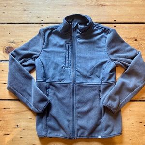 Figs xs fleece scrub jacket gray